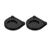 Vaguelly Lot de 2 Poignées de Meuble Encastrées 208 Alliage Zinc Brossé Noir, Poignées de Placard Cachées Rondes, Adaptées pour Tiroirs, Portes Coulissantes et Meubles de Rangement,