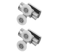 Vaguelly Lot De 2 Roulettes Pour Porte De Coulissante En Verre Et Acier Inoxydable Compatible Avec Les Portes De En Verre Et Les Parois De