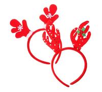 Vaguelly Lot De 2 Serrage-têtes Bois De Cerf Noël à Paillettes Vertes, Taille Unique, Accessoires Cheveux Festifs Pour Femmes Et Filles, Décorations Fête De Noël