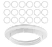 Vaguelly Lot de 20 Anneaux Réducteurs D'abat-jour en Plastique Blanc, Adaptateurs Solide pour Douille E27, Kit de Réparation pour Lampes de Table, Pièces Détachées Compatibles