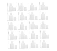 Vaguelly Lot De 20 Flacons Transparents 10ml Pour Gels à Ongles Pinceau, Bouteilles En Plastique Anti-fuite, Outil De Rangement Portable Pour Nail Art, Voyage Et Usage Professionnel