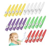 Vaguelly Lot De 20 Kazoo En Plastique Coloré Pour Garçon Et Filles, Instruments Musicaux Légers Multi-couleurs, Adapté à L’école Fêtes, Jouets Éducatifs Pour Découverte Musicale