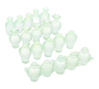 Vaguelly Lot de 20 Mini-Bouteilles Anciennes en Céramique Translucide pour Décor Miniature Maison de Poupée, Vases Micro-Paysage Vintage, Accessoires DIY pour Loisirs Créatifs, 4 Modèles