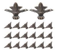Vaguelly Lot de 20 Pieds de Meubles en Alliage de Zinc Vis, Protège-Coins Vintage pour Boîte de Rangement, Design Rétro Unique pour Coffrets en Bois