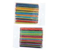 Vaguelly Lot de 200 Bâtons de Manucure en Bois Colorés Outils de Poussage de Cuticule Tiges Diamantées pour Nail Art Accessoires de Manucure pour Salon et Usage Domestique