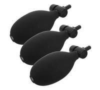 Vaguelly Lot de 3 pompes à poire de gonflage, poire de tensiomètre, pompe à pression noire avec purge d'air pour gonflage manuel de tensiomètres - Pièces de rechange