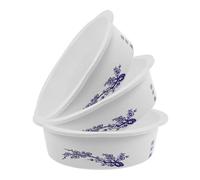 Vaguelly Lot de 3 Pots Hydroponiques Rond Imprimé pour Plantes Aquatiques Jardinière en Plastique pour Nénuphars et Jonquilles Décoration Intérieure sans Perforation Style Élégant