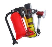 Vaguelly Lot de 4 Ballons Extincteurs et Pelle Gonflable pour Garçon et Filles, Décorations de Fête Pompiers, Taille Standard, Accessoires Légers en Aluminium, pour Anniversaire et Séance