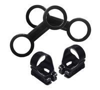 Vaguelly Lot de 4 Clips en Silicone Noir pour Attache Masque et Gardien de Tube de Tuba, Portable et Facile à Assembler pour Accessoires de Plongée