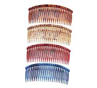 Vaguelly Lot De 4 Peignes En Résine Anti-Chute En Tendon De Bœuf Peignes À Queue Pour Chignons Peignes Pour Femmes Perles Pour Cheveux Accessoires Pour Cheveux Pour Femmes Mariage