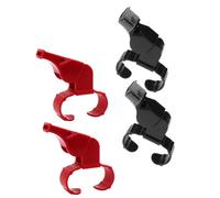 Vaguelly Lot de 4 Sifflets D'extérieur Anneau en Abs Son Puissant Double Ton Anti-Perte pour Arbitres Entraînement et Activités Sportives de Basketball et Volleyball