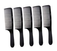 Vaguelly Lot de 5 Peignes Plats et Incurvés pour Tondeuse, Taille Moyenne, Peignes de Barbier en Plastique Souple, Adaptés la Coupe Plate, Usage Professionnel et Domicile, pour Coiffure