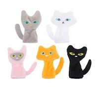 Vaguelly Lot De 5 Petites Marionnettes À Doigts pour Enfants The Puppet Company Mini Mains pour Chats Marionnettes À Doigts en Peluche