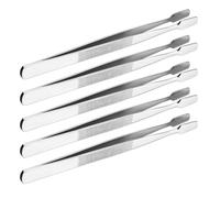 Vaguelly Lot de 5 Pinces Brucelles en Acier Inoxydable pour Collectionneurs de Timbres et Réparations Électroniques, Précision et Manipulation Facile D'objets Petits et Papier
