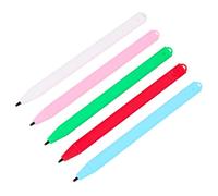 Vaguelly Lot de 5 Stylets Universels pour Tablette LCD Pointe de Précision Stylets pour Écrans Tactiles en Plastique Léger Couleurs Rouge Vert Blanc Bleu Clair et Rose Clair Adaptés