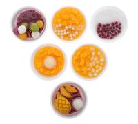 Vaguelly Lot de 6 Bols à Dessert Miniatures, Accessoires Alimentaires artificiels réalistes, Fausse Nourriture décorative pour la décoration intérieure, Accessoires de Photographie pour Maison de