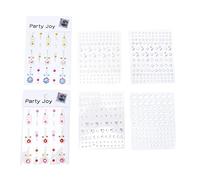 Vaguelly Lot De 6 Feuilles D'Autocollants Pour Sourcils Larmoyants Décoration Pour Sourcils Maquillage Paillettes Diamants Pour Le Front Décoration De Noël Yeux Pierres