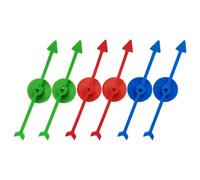 Vaguelly Lot de 6 Flèches de Remplacement en Plastique Léger 10 Cm, Pointeurs Colorés, Accessoires de Jeu pour Jeux de Société et Activités Pédagogiques