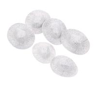 Vaguelly Lot de 6 Mini Chapeaux de Cowboy : Casquette Miniature pailletée pour Maison de poupée - Accessoire pour Collection de Photographies et projets créatifs