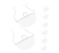 Vaguelly Lot De 8 Masques Transparents Pour Adultes Masque Anti-crachat Réutilisable Buccale Légère Accessoire De Chef Restauration Et L'hôtellerie