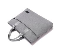 Vaguelly Mallette pour Femme Ordinateur Portable 16 Pouces en Tissu Oxford Gris Solide Léger Imperméable pour Documents Dossiers Usage Professionnel Et Quotidien