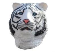 Vaguelly Masque de Tigre en Latex Réaliste 3d sans Odeur Trous Yeux, Couverture Créative pour Bal Masqué et Farce Lors de Soirées Déguisées