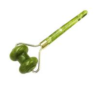 Vaguelly Masseur Facial Rouleau De Jade Naturel, Outil De Massage Soins Peau, Rouleau Double Tête Léger Et Portable, Stimule La Circulation Sanguine, Raffermit Et Lisse La Peau, Pour Massag
