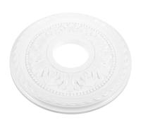 Vaguelly Médaillon de Plafond Rond en PU Blanc Petit Format Médaillon Décoratif pour Ventilateur et Lustre Anneau de Plafond Traditionnel pour Éclairage Domestique Accessoire de
