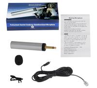 Vaguelly Microphone Portable Polyvalent pour Instrument de Musique, Léger et Facile à Fixer sur Revers, Caoutchouc Noir, pour Performance en Extérieur, 1 Set