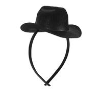 Vaguelly Mini Top Hat Headband Noir pour Adultes Accessoire Costume Flapper Serre-tête Fascinator Vintage pour Fêtes Mariage et Cosplay