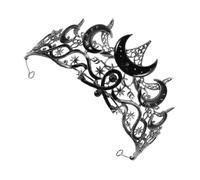 Vaguelly Moon And Star Bridal Headpiece Lightweight Crystal Rhinestone Tiara For Weddings Parties Halloween And Stage Performances