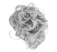 Vaguelly Morceau Peigne à boutons floraux rétro extension chignon bouclé petits pains postiche chignon bouclé faux chignon ondulé faux chignons faux cheveux faux petit Plastique Grey
