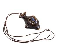 Vaguelly Ocarina en Céramique de Dauphin Bleu 4 Trous, Instrument à Vent Simple et Délicat pour Débutants, Créatif et Présent Musical Unique