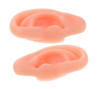 Vaguelly Oreilles Simulées En Silicone Oreille De Pratique De Tatouage Fausse Mannequin De Bijoux D'oreille Modèle D'oreille De Simulation Modèle De Piercing En Silicone Beige Gel De Silice