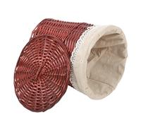 Vaguelly Panier de rangement en rotin panier à linge panier linge corbeille à panière osier tissu titulaire d'articles divers panier de rangement d'articles divers Paille Brown