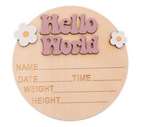 Vaguelly Panneau En Bois Naissance Bébé Cartes Prénom Bois Décor Rustique Présent -né Décoration Fête Naissance Annonce Prénom Bébé