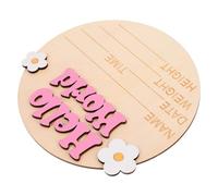 Vaguelly Panneau Pour Annonce De Naissance De Plaque Ronde Personnalisée Avec Nom Accessoire Photo Né Souvenir De Croissance Et Célébration De Moments Importants
