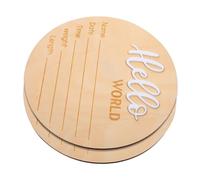 Vaguelly Panneau Prénom De Bébé Rond En Bois, Accessoire Photo Naissance, Panneau D'annonce Pour -né, Lot De 2 Pièces, Usage Hôpital Et Baby Shower