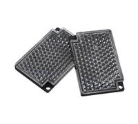 Vaguelly Panneau Rétroréfléchissant Photoélectrique Carré pour Système De Capteur, Accessoire Industriel Solide, Résistance Météo Extérieure, Usage Sécurité Nocturne, Couleur Miroir, Lot De 2 Pièces