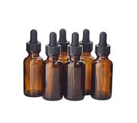 Vaguelly Paquet de 5 Lot de Flacons Vides en Verre Teinté avec Pipette Rechargeables et Réutilisables pour Huiles Essentielles et Aromathérapie Pratique pour Voyage et Usage Quotidien