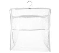 Vaguelly Paquet de Rangement de Salle de Bain Suspendu en TPU Blanc, à Bouton-Pression, Transparent, Gain de Place, pour Vêtements, Salle de Bain et Hôtel