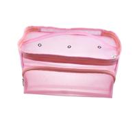 Vaguelly Paquet en Filet de Rangement en Laine 3 Trous Nylon Pliable pour et Paquet à Dos de Rangement Couleur Rose
