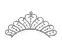 Vaguelly Peigne à Cheveux Couronne En Alliage Argenté Taille Compacte Coiffes Pour Femmes Mariage Cérémonie Accessoire Léger Maintien Ferme