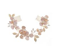 Vaguelly Peigne À Cheveux En Cristal Fait Main Vintage Pour Mariée Bandeau Floral Pour Mariage Traditionnel Chinois