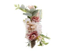 Vaguelly Peigne de Mariage Blanc pour Mariée Accessoire Floral Raffiné Strass Épingle Cheveux Élégante pour Demoiselles et Femmes