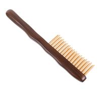 Vaguelly Peigne En Bois De Santal à Double Rangée Massage Cheveux Femmes Filles Cuir Chevelu Portable Naturel Anti-enchevêtrement Transport