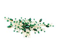 Vaguelly peigne hair charms hair toppers accessoires de cheveux de mariage pour les mariées Accessoires de cheveux pour les femmes Coiffes de mariée casque de mariage pour la mariée Green