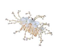 Vaguelly peigne strass perle bijoux étalon accessoires scintillant charme Brillant hair charms hair toppers fleur decoration peignes à cheveux de mariée coiffure de mariée alliage Golden