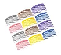 Vaguelly Peignes Latéraux Accessoire Coiffure Élégant Tenue Ferme pour Femmes 12pcs en Plastique Mat 16 Dents 8cm Couleur Aléatoire pour Styling Cheveux