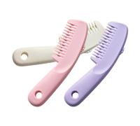Vaguelly Peignes Rasoirs 3 Pièces pour Coiffure à Domicile Ensemble Professionnel Peigne Effilé Couleurs Pourpre Rose Clair et Blanc Outils pour Cheveux Fins et Épais Usage Mixte Hommes